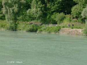Polizist rettete Person vor dem ertrinken in der Drau bei Villach