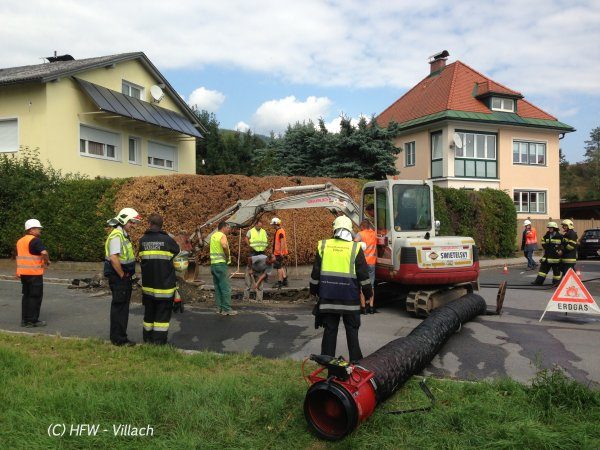 Gausaustritt in Villach fordert Feuerwehreinsatz (Bild 2)