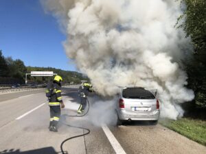 PKW Brand A2 Knoten Villach