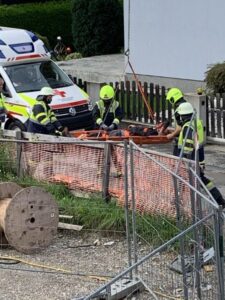 Personenrettung auf Baustelle