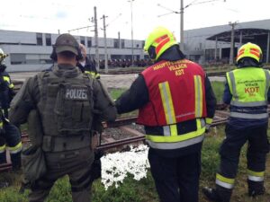Brand Acetylengasflsche in Villach EKO Cobra im Einsatz